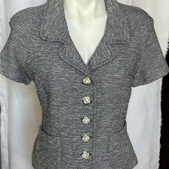 St. John Black and White Blazer - Picture 1 of 7